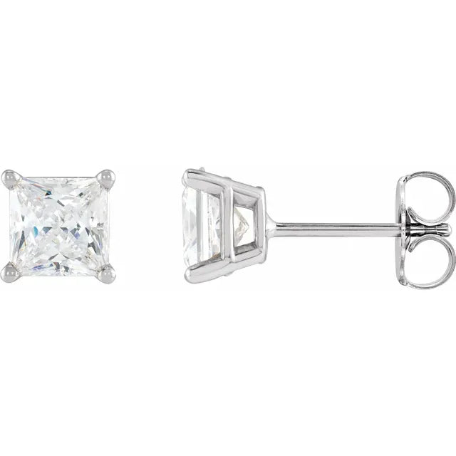 14K White Gold 5/8 CTW Natural Diamond Stud Earrings