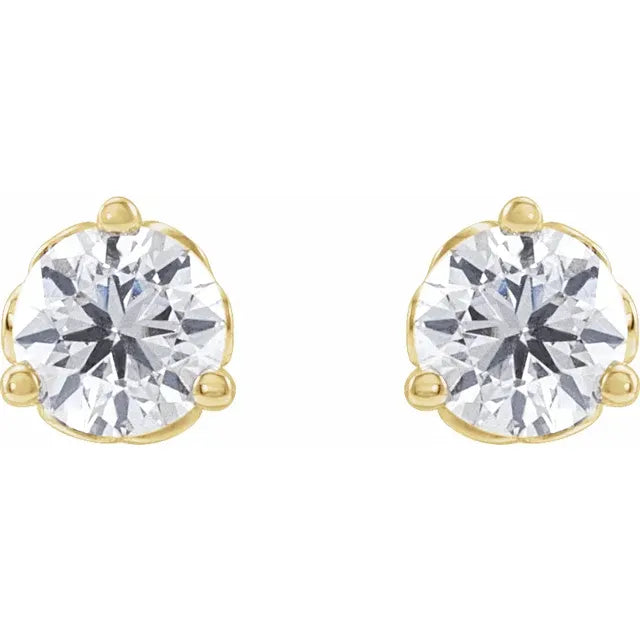 14K Yellow 3/8 CTW Natural Diamond Scroll Earrings