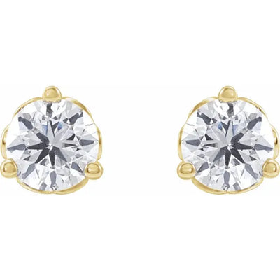 14K Yellow 3/8 CTW Natural Diamond Scroll Earrings