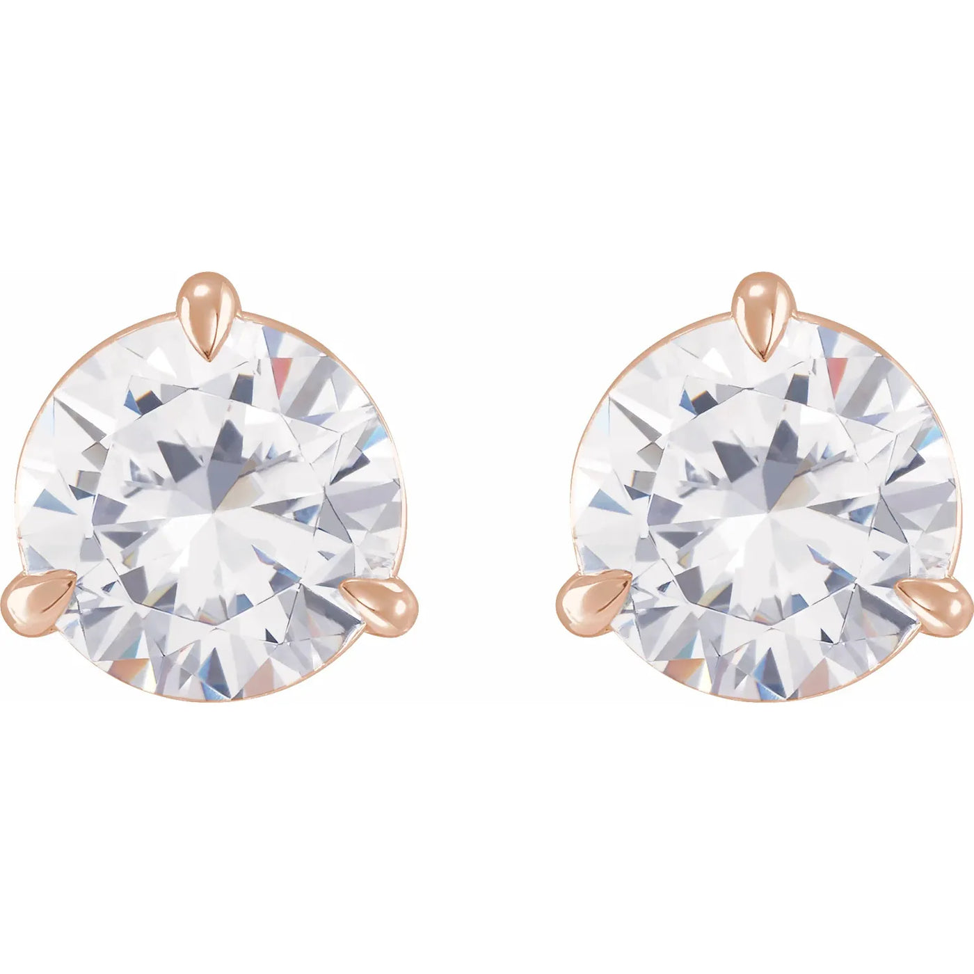 14K Rose 3/8 CTW Natural Diamond Earrings