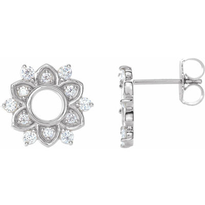 14K White 1/3 CTW Natural Diamond Earrings