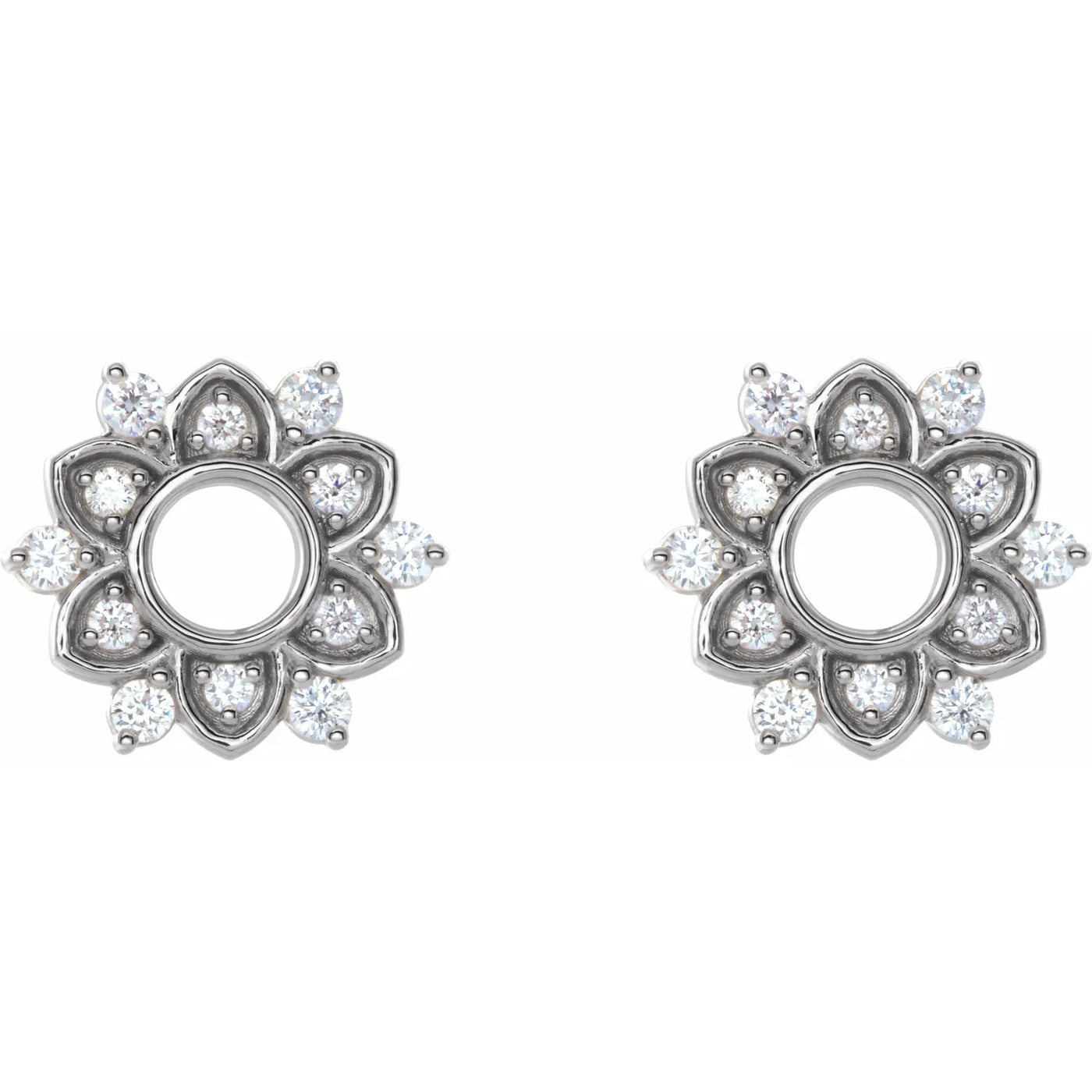 14K White 1/3 CTW Natural Diamond Earrings