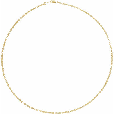 18K Yellow Vermeil 1.5 mm Wheat 18" Chain