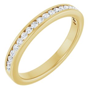 14K Yellow Gold — 1/4 Ctw Natural Diamond Anniversary Band
