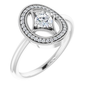 14K White Gold — 1/3 Ctw Natural Diamond Ring