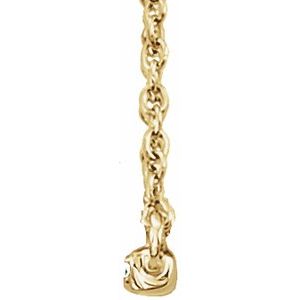14K Yellow Gold — 1/6 Ctw Natural Diamond Bar Necklace