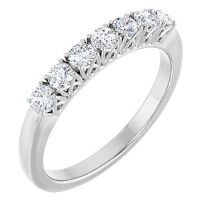 14K White Gold — 3/8 Ctw Natural Diamond Anniversary Band