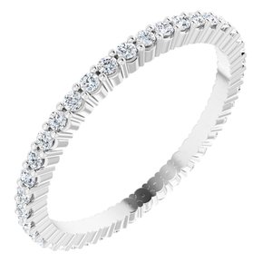 14K White Gold — 3/8 Ctw Natural Diamond Eternity Band
