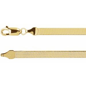 14K Yellow Gold — Flexible Herringbone Chain
