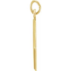 14K Yellow Gold — Engravable Medical Id Pendant With Jump Ring