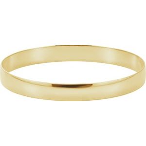 14K Yellow Gold — Half Round Bangle Bracelet
