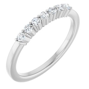 14K White Gold — 1/5 Ctw Natural Diamond Anniversary Band