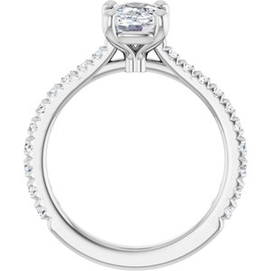 14K White Gold — 1 7/8 Ctw Lab-Grown Diamond Engagement Ring