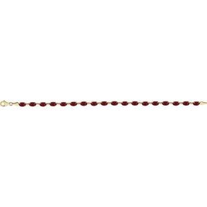 14K Yellow Gold — Natural Mozambique Garnet Bracelet