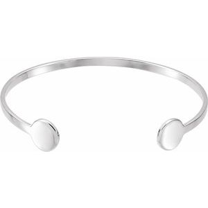 Sterling Silver — Engravable Cuff Bracelet