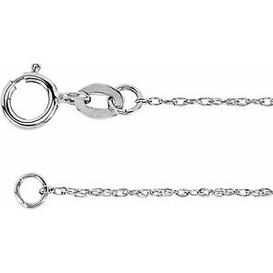 14K White Gold — Rope Chain