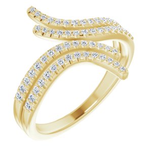 14K Yellow Gold — Bypass Ring