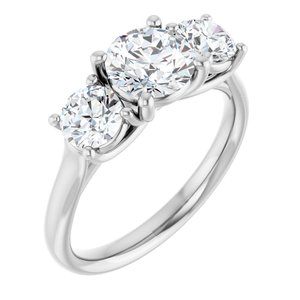 14K White Gold — 1 3/4 Ctw Lab-Grown Diamond Engagement Ring