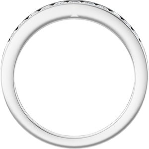 14K White Gold — 1/2 Ctw Natural Diamond Anniversary Band
