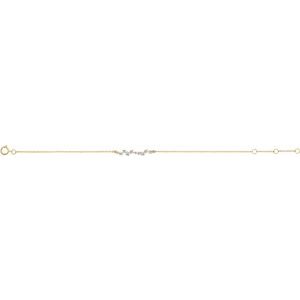 14K Yellow Gold — 1/3 Ctw Natural Diamond Bar Bracelet