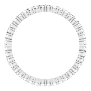 14K White Gold — 3/8 Ctw Natural Diamond Eternity Band