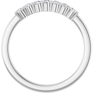 14K White Gold — 1/5 Ctw Natural Diamond Anniversary Band