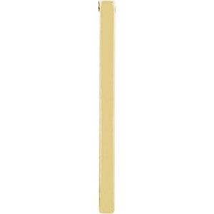 14K Yellow Gold — Bar Pendant