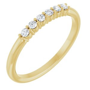 14K Yellow Gold — 1/8 Ctw Natural Diamond Stackable Ring
