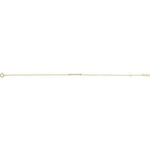 14K Yellow Gold — .07 Ctw Natural Diamond Bar Bracelet