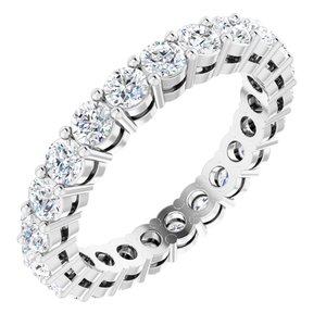 14K White Gold — 1 3/8 Ctw Natural Diamond Eternity Band