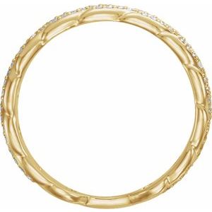 14K Yellow Gold — 1/4 Ctw Natural Diamond Link Ring