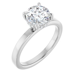 14K White Gold — 1 5/8 Ctw Lab-Grown Diamond Engagement Ring