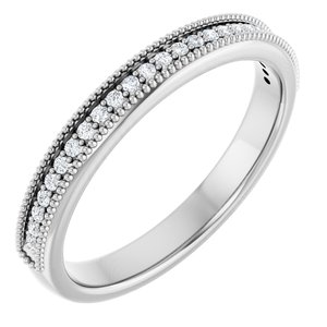 14K White Gold — 1/10 Ctw Natural Diamond Anniversary Band