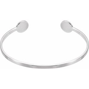 Sterling Silver — Engravable Cuff Bracelet