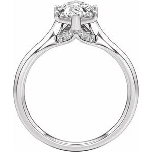 14K White Gold — 2 1/6 Ctw Lab-Grown Diamond Engagement Ring