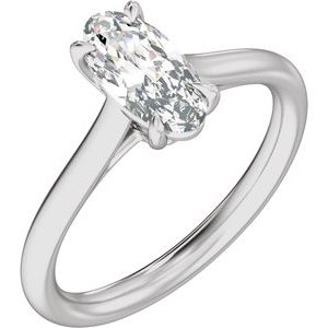 14K White Gold — 1 Ctw Lab-Grown Diamond Engagement Ring