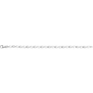 14K White Gold — 1/8 Ctw Natural Diamond Link Bracelet