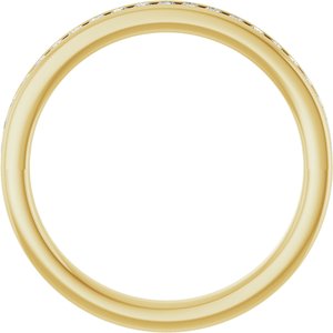 14K Yellow Gold — 1/4 Ctw Natural Diamond Anniversary Band