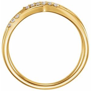 14K Yellow Gold — 1/6 Ctw Natural Diamond Ring