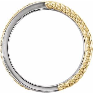 14K White/Yellow Gold — 1/5 Ctw Natural Diamond Cross Over Ring