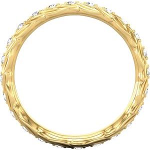 14K Yellow Gold — 1/6 Ctw Natural Diamond Eternity Band