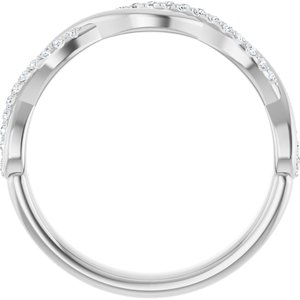 14K White Gold — 1/8 Ctw Natural Diamond Anniversary Band