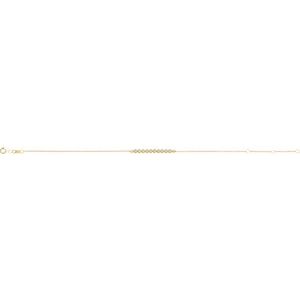 14K Yellow Gold — 1/8 Ctw Natural Diamond Bar Bracelet