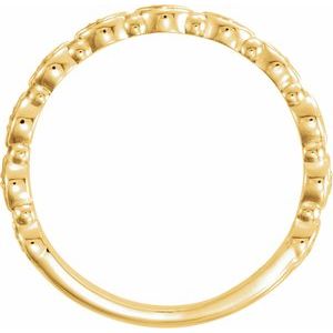 14K Yellow Gold — 1/8 Ctw Natural Diamond Stackable Ring