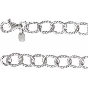 Sterling Silver — Knurled Cable Chain