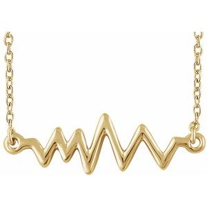 14K Yellow Gold — Heartbeat Necklace