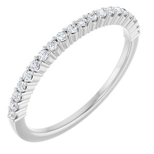 14K White Gold — 1/6 Ctw Natural Diamond Anniversary Band