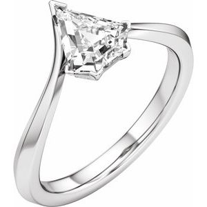14K White Gold — 1 Ctw Lab-Grown Diamond Engagement Ring
