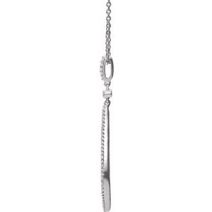 14K White Gold — 1/4 Ctw Natural Diamond Necklace