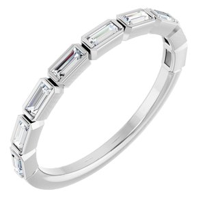 14K White Gold — 1/4 Ctw Natural Diamond Anniversary Band